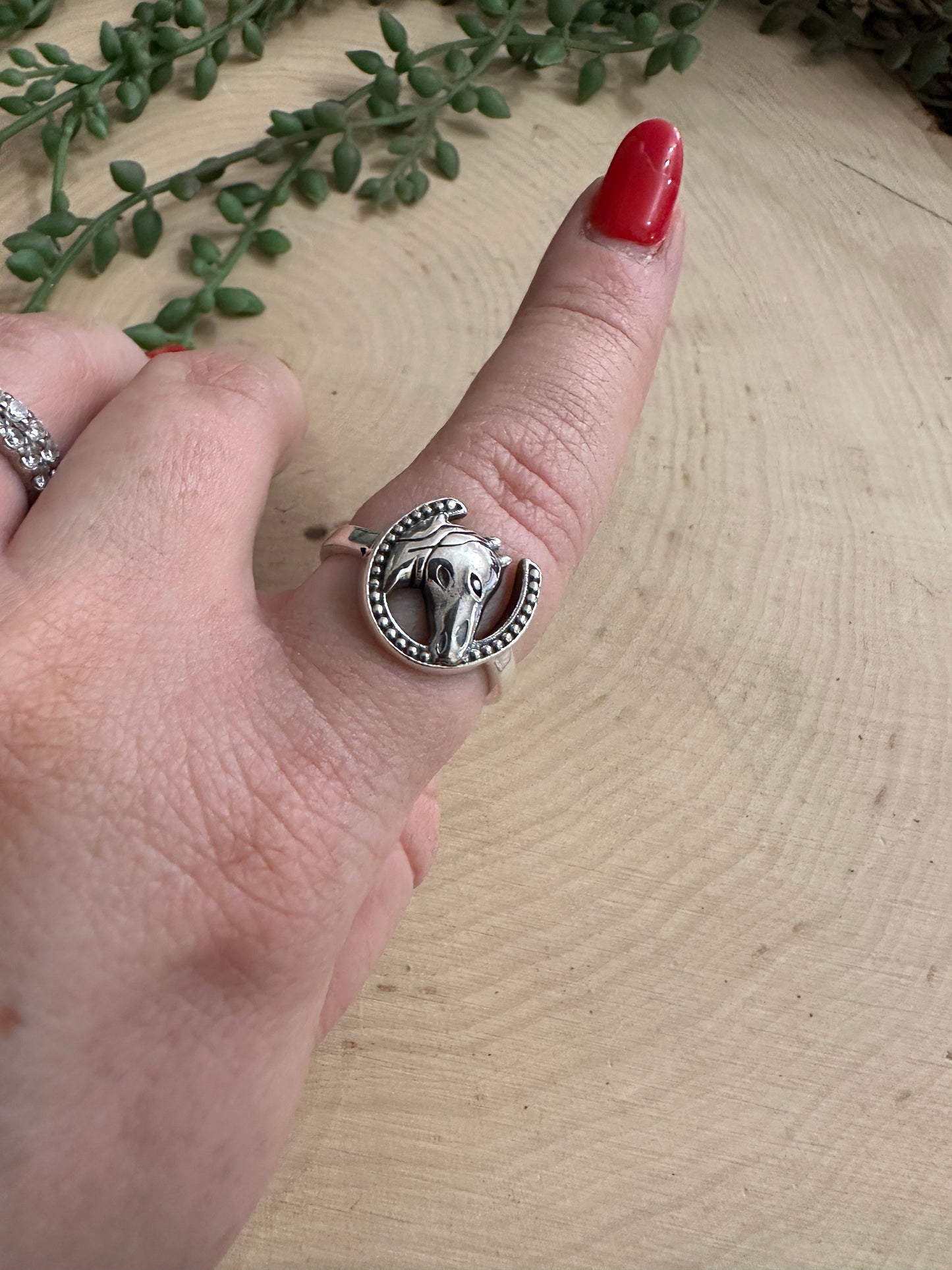 Beautiful Handmade Horseshoe, Horse Sterling Silver Ring