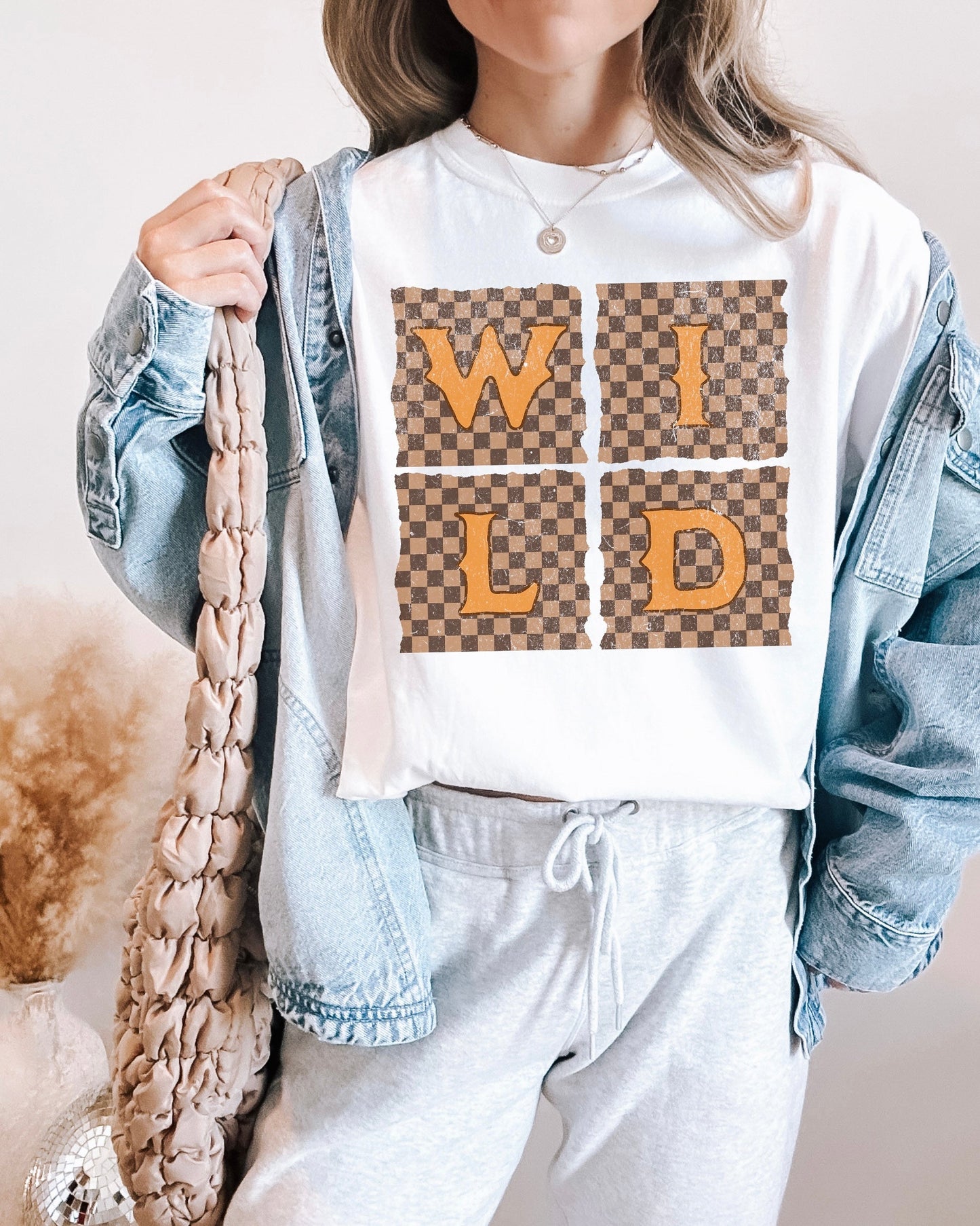 Checkered WILD Tee