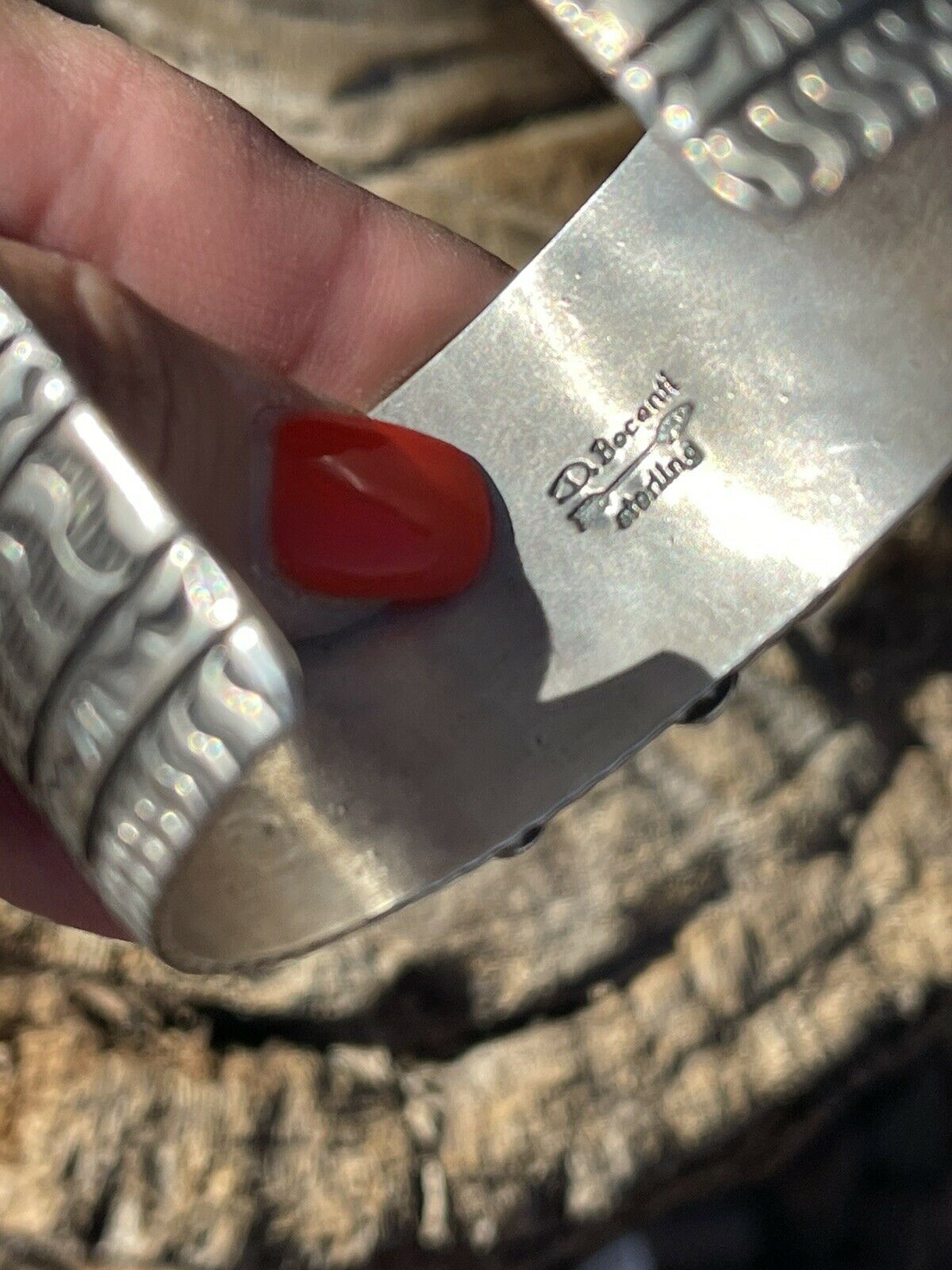 Darryl Becenti Navajo Southwest Sterling Silver Cuff Bracelet