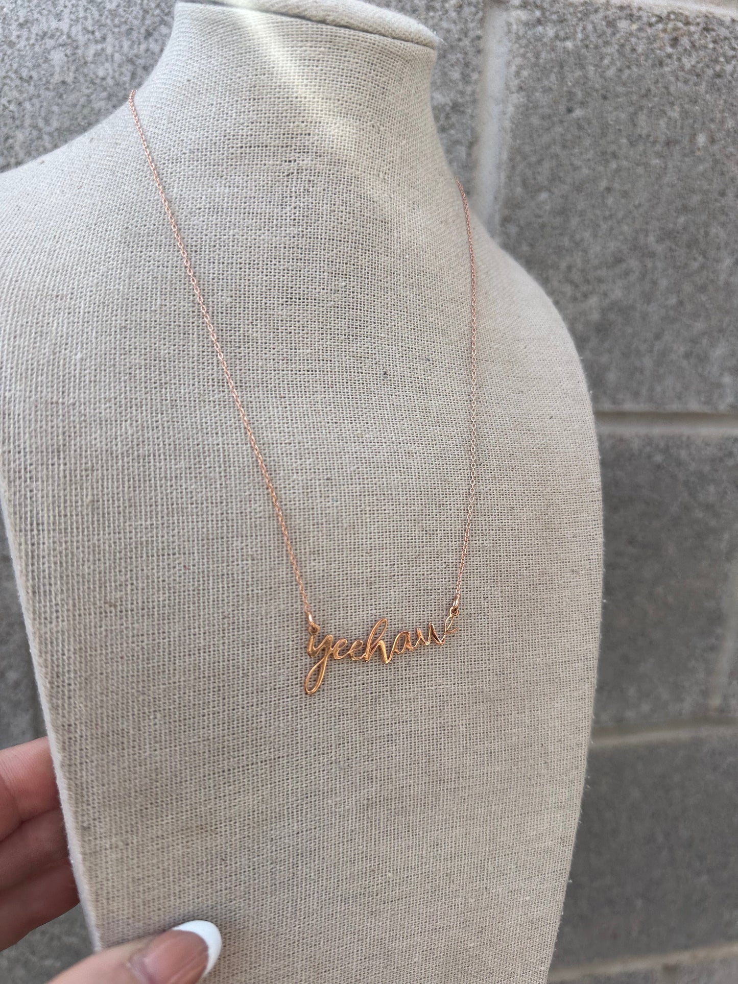 “The Golden Collection” YEEHAW Handmade 14k Rose Gold Plated Necklace 16-18”