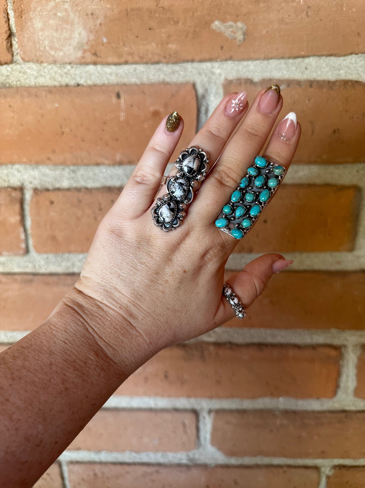 “Lone Ranger” Beautiful Handmade Turquoise And Sterling Silver Adjustable Ring