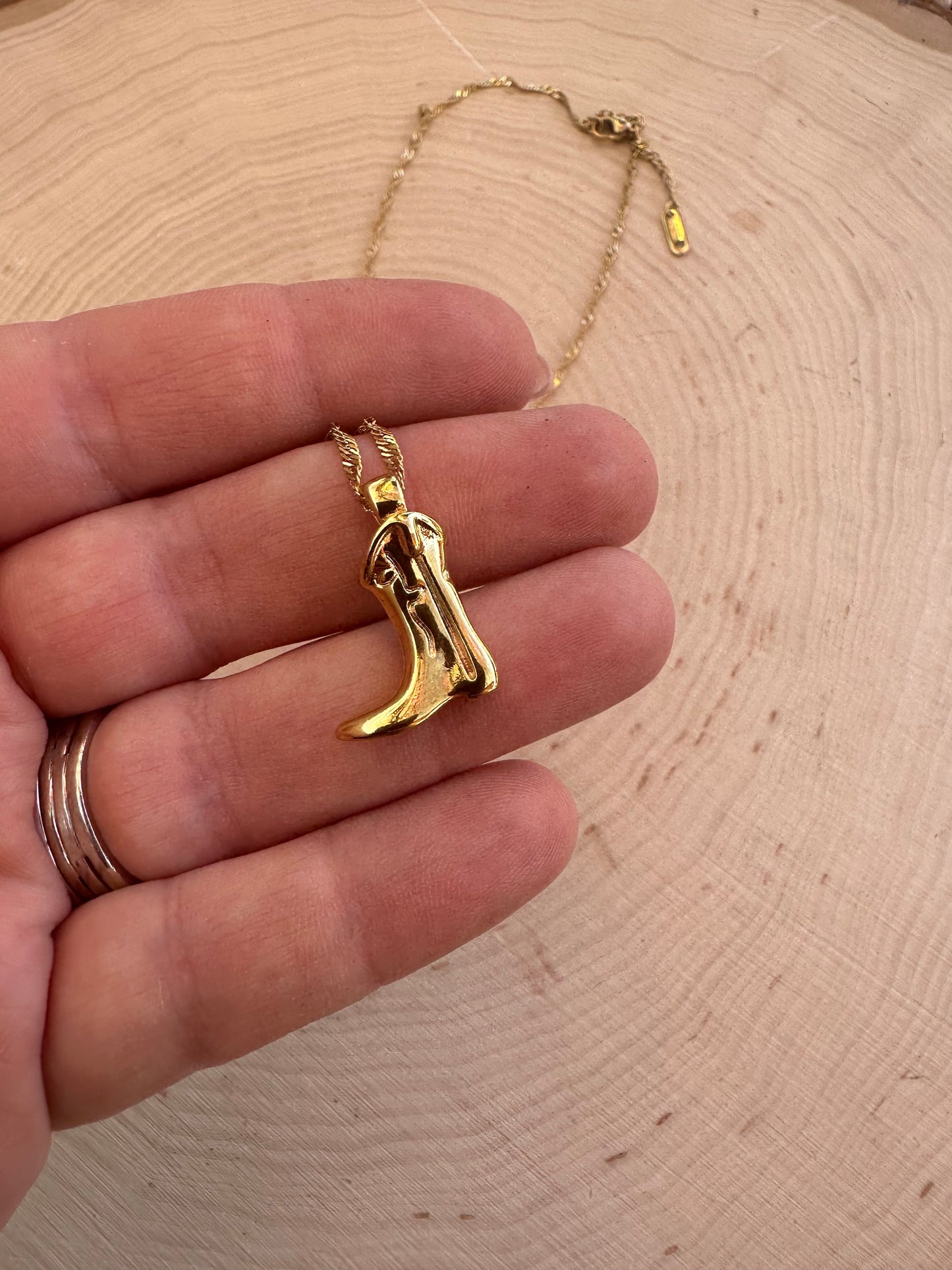 “The Golden Collection” Boot Scootin’ Boogie Handmade 18k Gold Plated Necklace