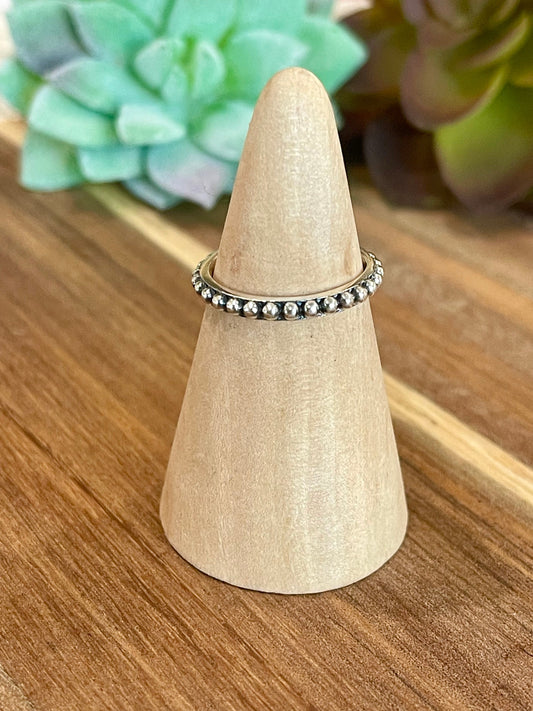 Beautiful Handmade 2mm  Sterling Silver Adjustable Ring