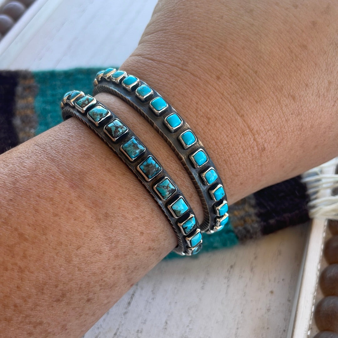 “The Must Have” Navajo Turquoise & Sterling Silver Cuff Bracelet Signed